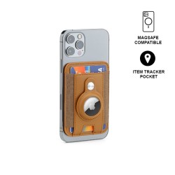 MARZ - Santhome® Magnetic Phone Cardholder with Santhome Tag Pocket - Tan