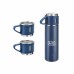 SAFFLE - Giftology Family Set of Vacuum Flask & Two Cups - Navy Blue SAFFLE - Giftology Family Set of Vacuum Flask & Two Cups - Navy Blue